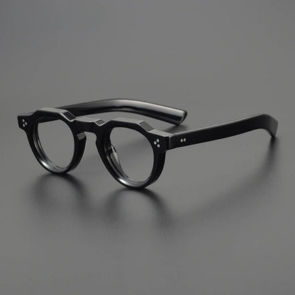 
Montura de gafas vintage pequeña y redonda de acetato - Imagen 3