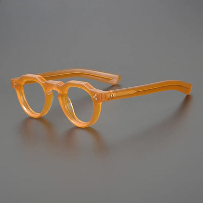 
Montura de gafas vintage pequeña y redonda de acetato - Imagen 4