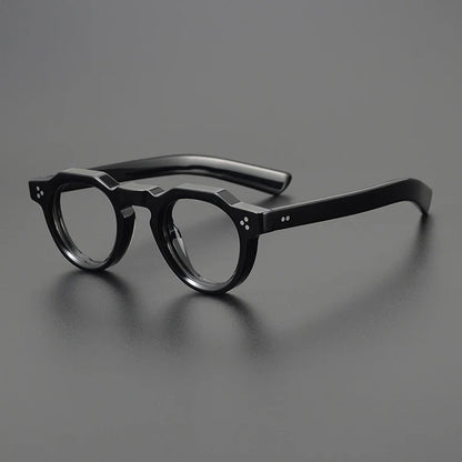 
Montura de gafas vintage pequeña y redonda de acetato - Imagen 7