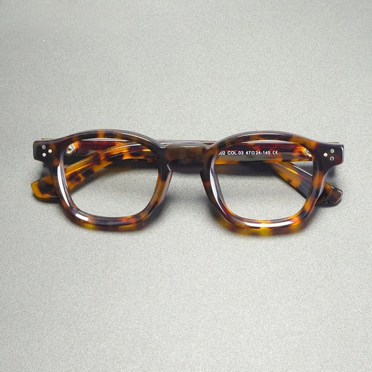 Montura de gafas cuadrada de acetato grueso vintage | Hecho a mano