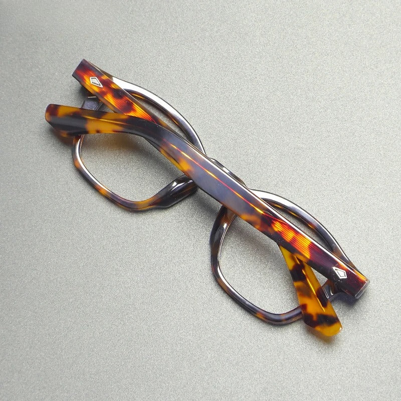 
Montura de gafas cuadrada de acetato grueso vintage | Hecho a mano - Imagen 3