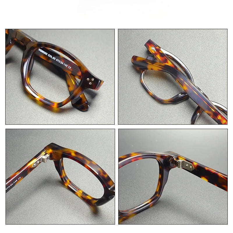 
Montura de gafas cuadrada de acetato grueso vintage | Hecho a mano