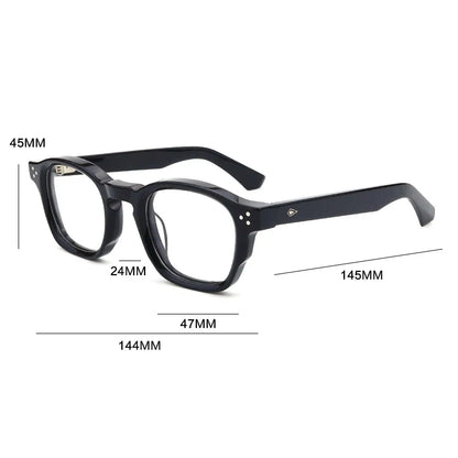 
Montura de gafas cuadrada de acetato grueso vintage | Hecho a mano - Imagen 5