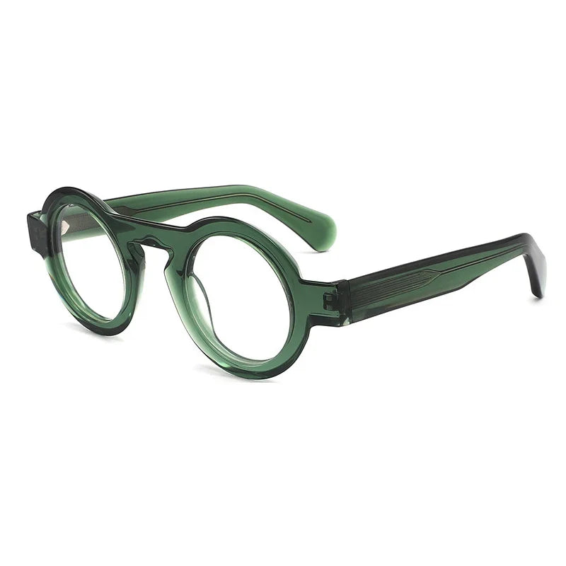 
Montura redonda de acetato hecha a mano - Verde
