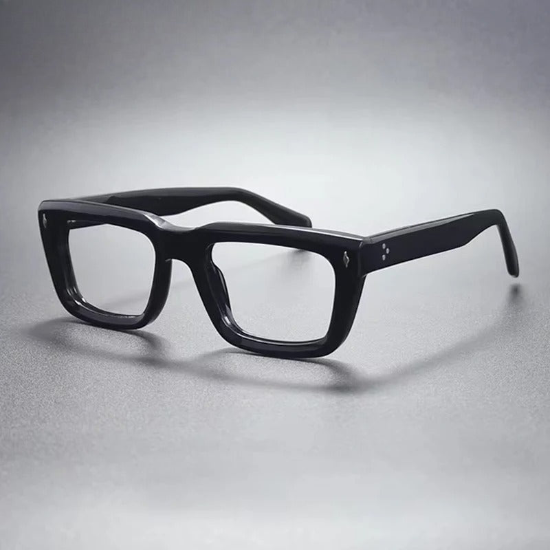 
Montura de gafas graduadas cuadrada de acetato grueso vintage