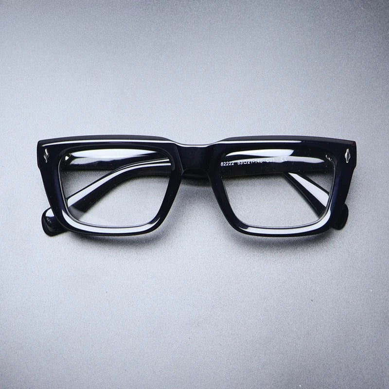 
Montura de gafas graduadas cuadrada de acetato grueso vintage