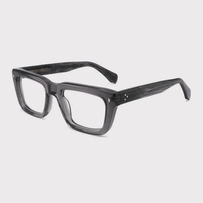 
Montura de gafas graduadas cuadrada de acetato grueso vintage - Imagen 8