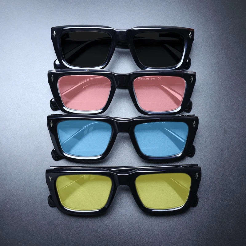 
Gafas de sol vintage de acetato polarizadas | UV400 | Montura retro gruesa