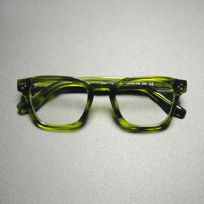 
Montura de gafas graduadas vintage cuadrada de acetato | Ajuste ligero hecho a mano - Imagen 2