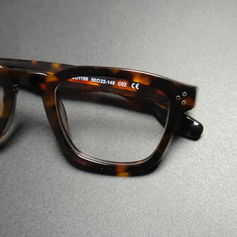
Montura de gafas graduadas vintage cuadrada de acetato | Ajuste ligero hecho a mano - Imagen 4