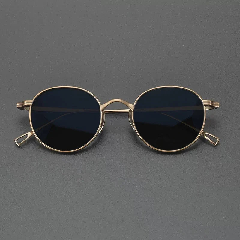 
Gafas de sol polarizadas de titanio puro ultraligeras | Redondas vintage - Imagen 3