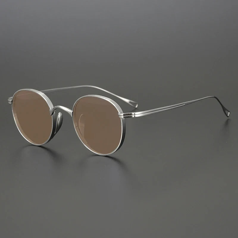 
Gafas de sol polarizadas de titanio puro ultraligeras | Redondas vintage