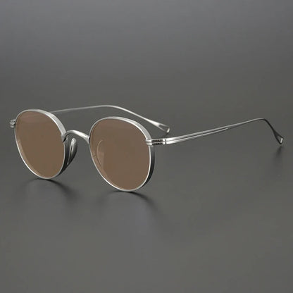 
Gafas de sol polarizadas de titanio puro ultraligeras | Redondas vintage