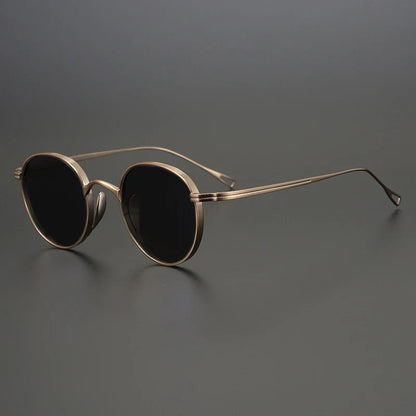 
Gafas de sol polarizadas de titanio puro ultraligeras | Redondas vintage - Imagen 13