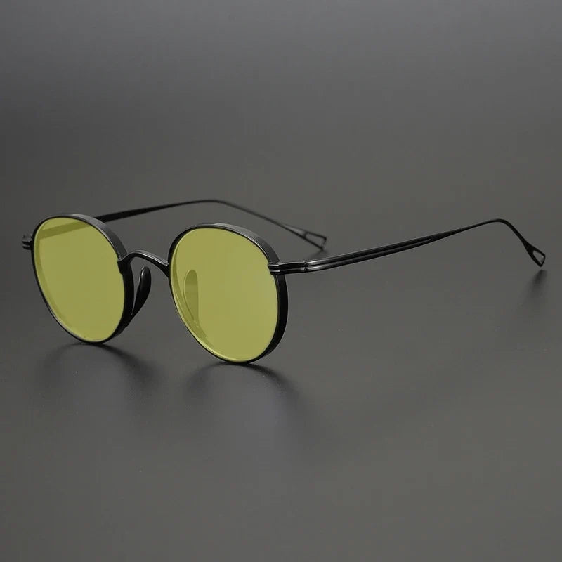 
Gafas de sol polarizadas de titanio puro ultraligeras | Redondas vintage