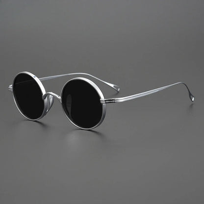 
Gafas de sol polarizadas de titanio puro ultraligeras con estilo vintage redondo pequeño - Imagen 3