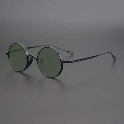 
Gafas de sol polarizadas de titanio puro ultraligeras con estilo vintage redondo pequeño - Imagen 5