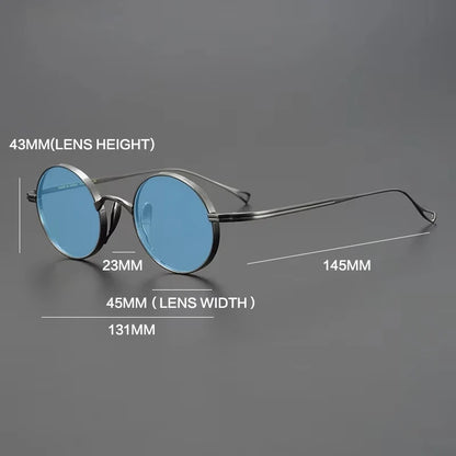 
Gafas de sol polarizadas de titanio puro ultraligeras con estilo vintage redondo pequeño - Imagen 6