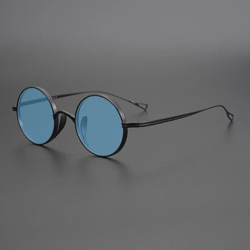 
Gafas de sol polarizadas de titanio puro ultraligeras con estilo vintage redondo pequeño