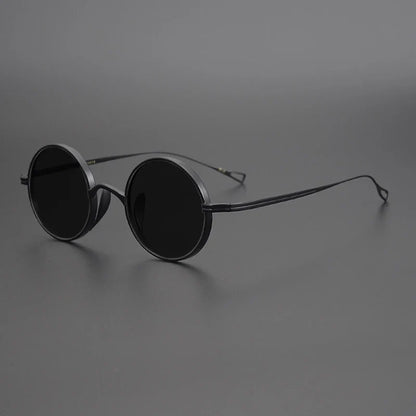 
Gafas de sol polarizadas de titanio puro ultraligeras con estilo vintage redondo pequeño - Imagen 7
