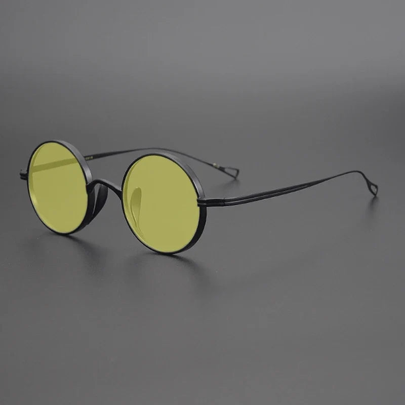 
Gafas de sol polarizadas de titanio puro ultraligeras con estilo vintage redondo pequeño