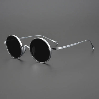 
Gafas de sol polarizadas de titanio puro ultraligeras con estilo vintage redondo pequeño - Imagen 11