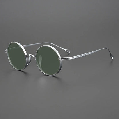 
Gafas de sol polarizadas de titanio puro ultraligeras con estilo vintage redondo pequeño - Imagen 13