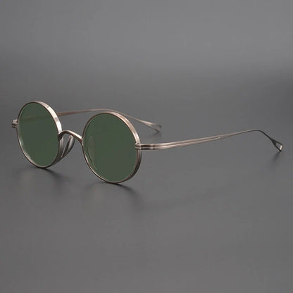 
Gafas de sol polarizadas de titanio puro ultraligeras con estilo vintage redondo pequeño - Imagen 14