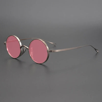 
Gafas de sol polarizadas de titanio puro ultraligeras con estilo vintage redondo pequeño - Imagen 18