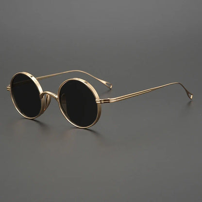 
Gafas de sol polarizadas de titanio puro ultraligeras con estilo vintage redondo pequeño - Imagen 19