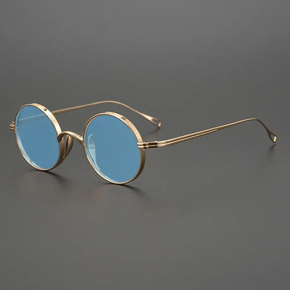 
Gafas de sol polarizadas de titanio puro ultraligeras con estilo vintage redondo pequeño - Imagen 26