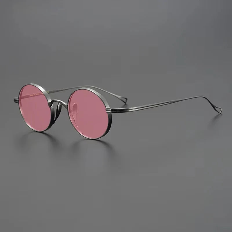 
Gafas de sol polarizadas de titanio puro ultraligeras con estilo vintage redondo pequeño