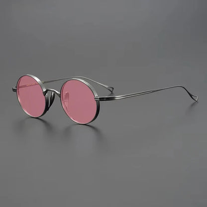 
Gafas de sol polarizadas de titanio puro ultraligeras con estilo vintage redondo pequeño - Imagen 28