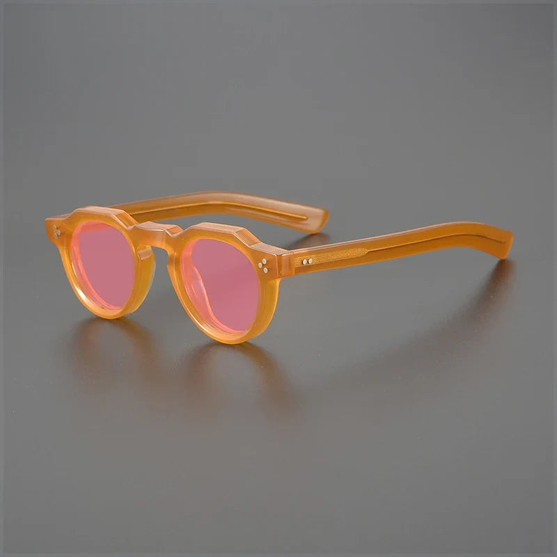 
Gafas de sol vintage de acetato polarizadas con protección UV400 para ajuste pequeño - Naranja