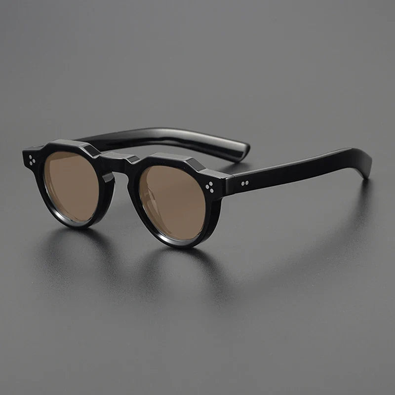 
Gafas de sol vintage de acetato polarizadas con protección UV400 para ajuste pequeño - Negro
