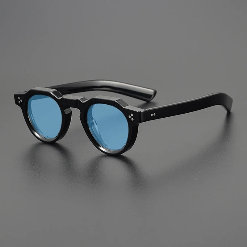 
Gafas de sol vintage de acetato polarizadas con protección UV400 para ajuste pequeño - Negro