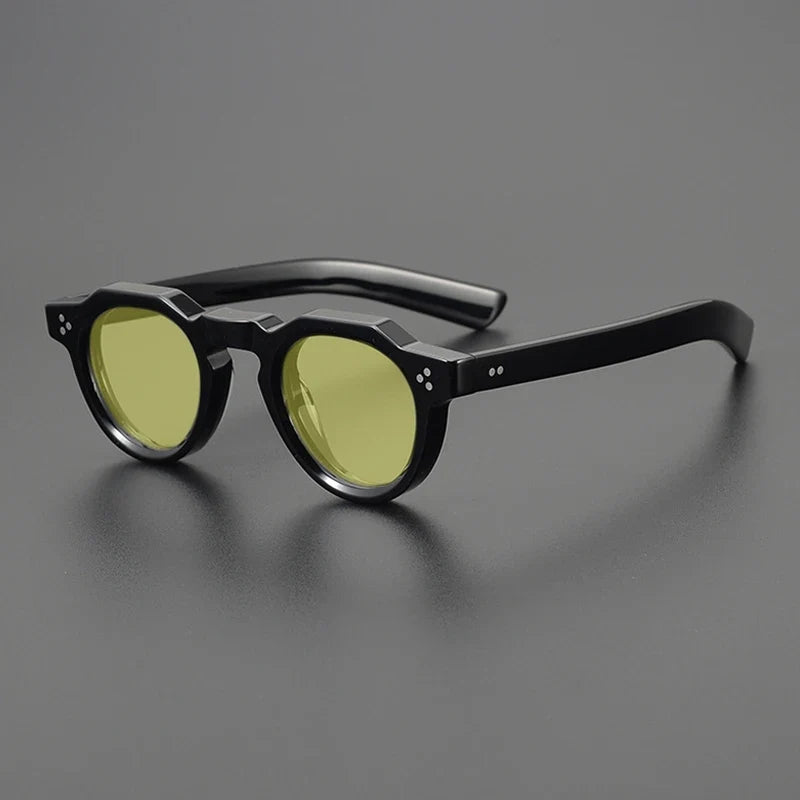 
Gafas de sol vintage de acetato polarizadas con protección UV400 para ajuste pequeño - Negro
