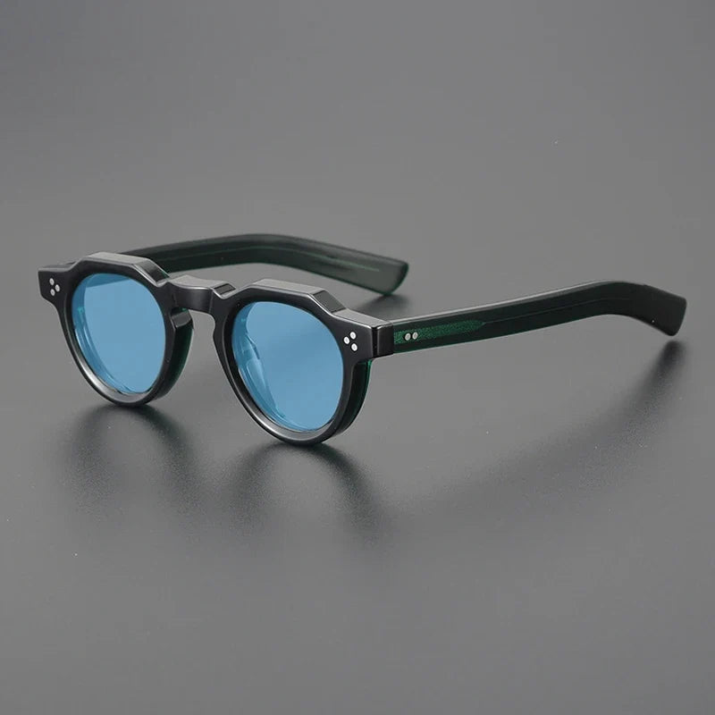 
Gafas de sol vintage de acetato polarizadas con protección UV400 para ajuste pequeño - Verde