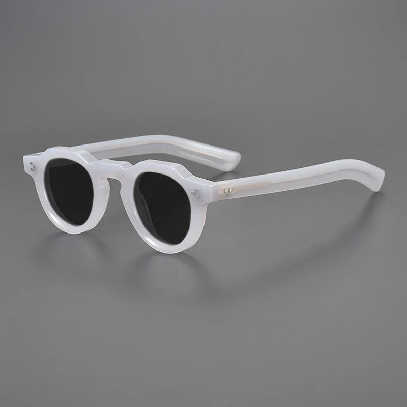 
Gafas de sol vintage de acetato polarizadas con protección UV400 para ajuste pequeño - Gris