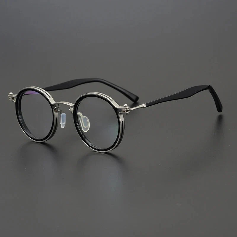 
Montura de gafas ópticas redondas de estilo vintage en titanio puro ultraligero