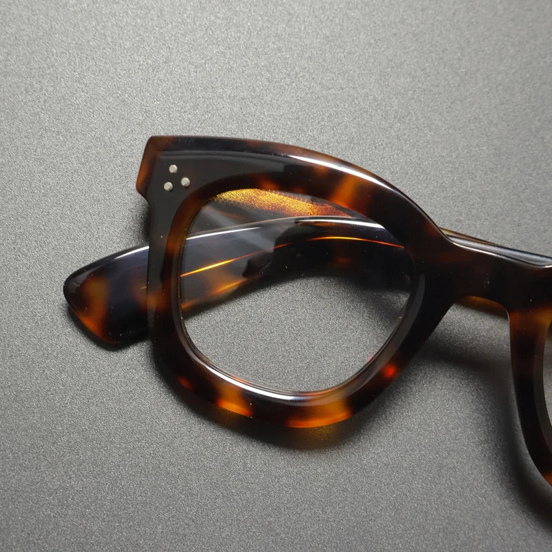 
Montura de gafas graduadas vintage, cuadrada, hecha a mano en acetato y de ajuste ligero