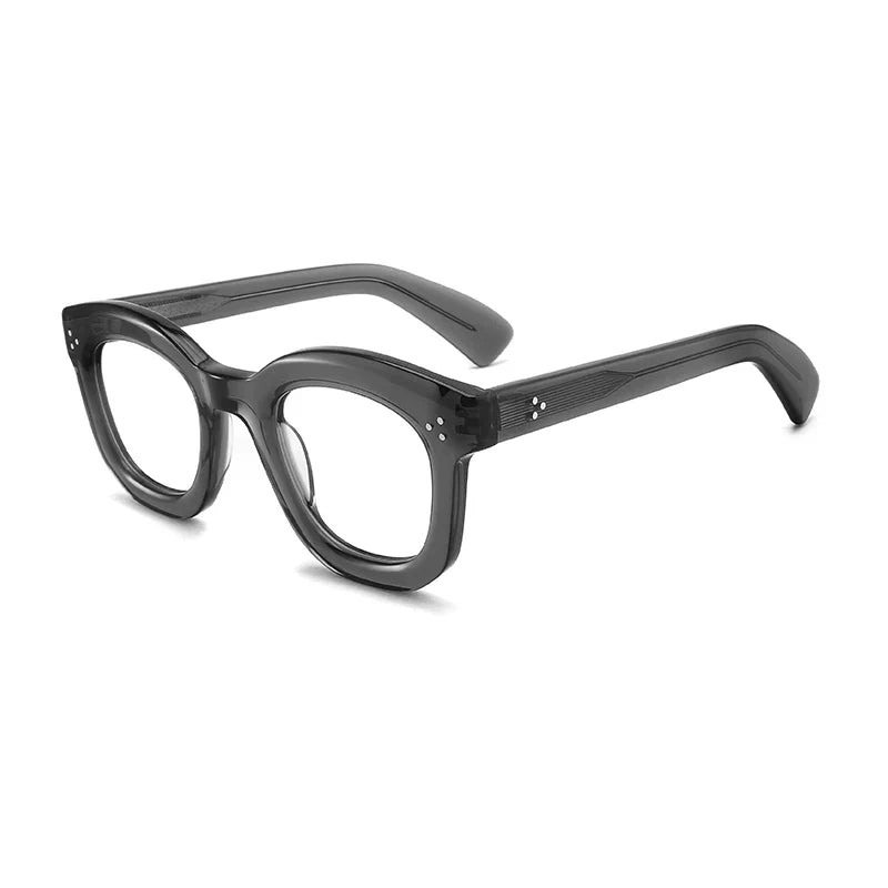 
Montura de gafas graduadas vintage, cuadrada, hecha a mano en acetato y de ajuste ligero