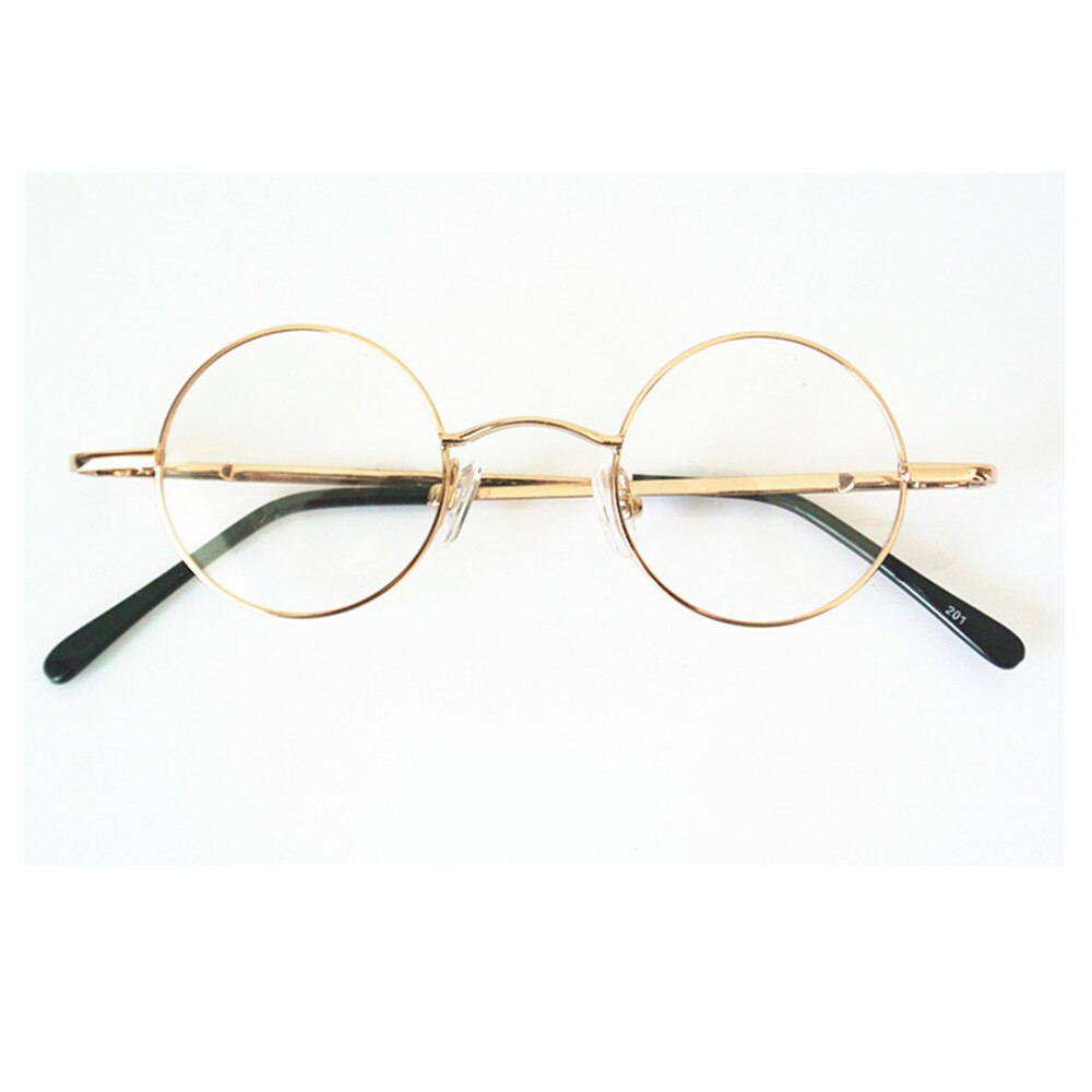
Monturas de gafas vintage de metal, estilo John Lennon, redondas y pequeñas de 38 mm con bisagras de res orte - Imagen 4
