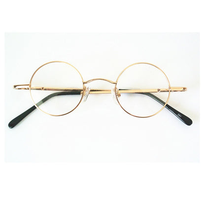 
Monturas de gafas vintage de metal, estilo John Lennon, redondas y pequeñas de 38 mm con bisagras de res orte - Imagen 4