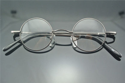 
Monturas de gafas vintage de metal, estilo John Lennon, redondas y pequeñas de 38 mm con bisagras de res orte - Imagen 5