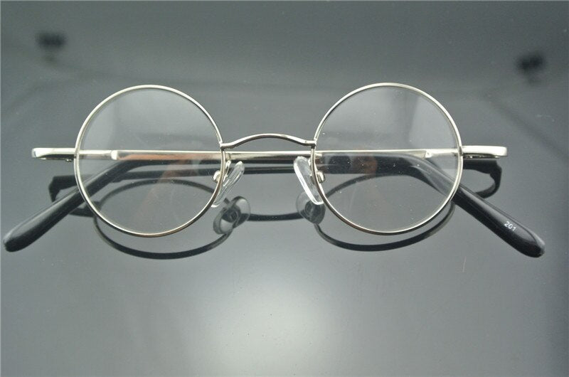 
Monturas de gafas vintage de metal, estilo John Lennon, redondas y pequeñas de 38 mm con bisagras de res orte
