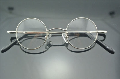 
Monturas de gafas vintage de metal, estilo John Lennon, redondas y pequeñas de 38 mm con bisagras de res orte - Imagen 8