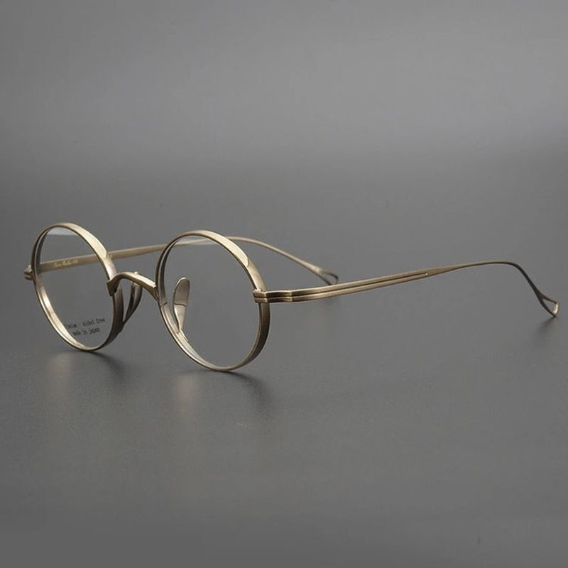 
Montura redonda de titanio de estilo retro para gafas graduadas
