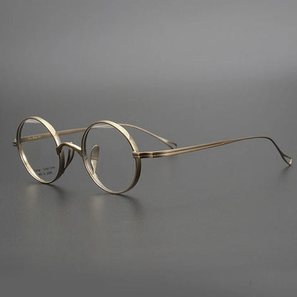 
Montura redonda de titanio de estilo retro para gafas graduadas - Imagen 7