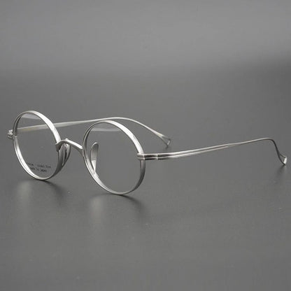 
Montura redonda de titanio de estilo retro para gafas graduadas - Imagen 2